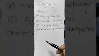 Unit I[Lecture-1(a)]: Introduction to Spectroscopy(Unifying Principles)