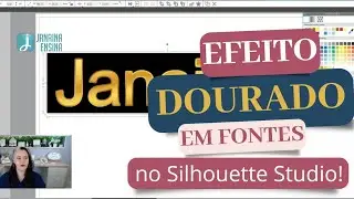 Letra Com Dourado Fake No Silhouette Studio