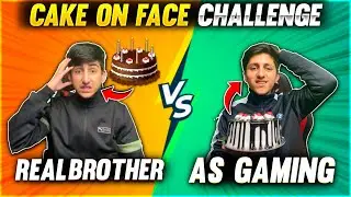 As Gaming Vs Real Brother | Cake On Face Challenge 🎂Free Fire | Funny Moment 😂 - Garena Free Fire