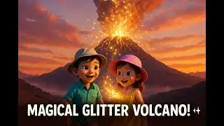 Baby Explorer Milo Watches Golden Glitter Volcano! 🌋✨ Relaxing Toddler Video