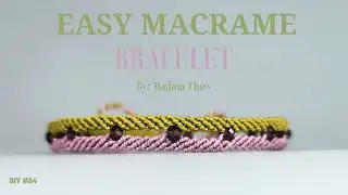 Basic Macrame Tutorial For Beginners: Two - Colour Beaded Bracelet