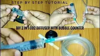 DIY CO2  DIFFUSER WITH BUBBLE COUNTER FOR PLANTED AQUARIUM | HOW TO MAKE A 2 IN 1 CO2 DIFFUSER