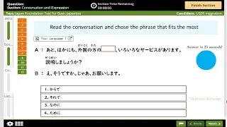 Jft Basic A2 Conversation and expression Practice Test part11