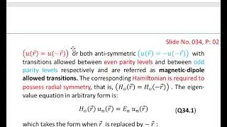 Slide034 Electric Magnetic Dipole Forbidden Allowed Transition Even Odd Opposite Same Parity Level
