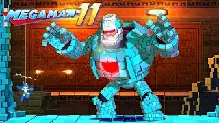 Mega Man 11 - Gameplay and Boss Fight on PS4 PRO (Block Man Stage)