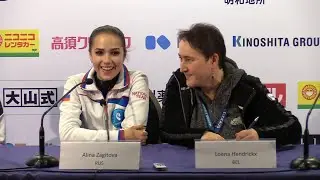 Alina Zagitova GP Helsinki 2018 SP Press Conference B