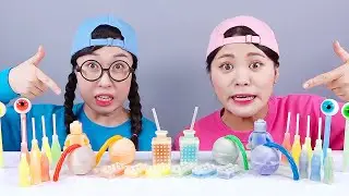 NIK-L-NIP मोम की बोतल मुकबंग DONA Mukbang दोना हिंदी