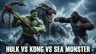 Kong & Hulk vs Sea Monster Leviathan &ndash; Cruise Ship Last Hope!