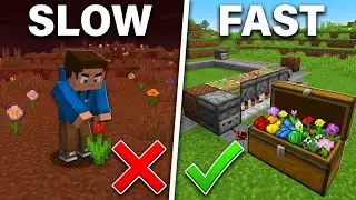 Minecraft Easiest Flower/Dye Farm Tutorial - 1.19/1.18/1.16