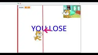 Scratch cat plays touch arrow game
