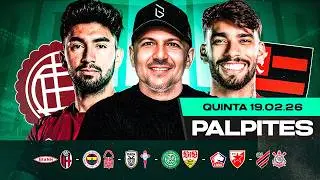 PALPITES DE FUTEBOL PARA 19 02 2026 (QUINTA-FEIRA) | Boleiros Tips