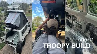 Troopy Build Episode 01 |  Alu-Cab Roof Conversion, Sound Deadening & Rear Bar