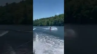 Skiing on Burden Lake