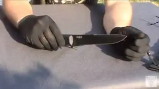 Нож тактический Kizlyar Supreme Alpha Serrated, черный