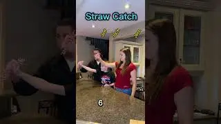 Straw catch #game #family #familytime #parenting #gamenight #kids #challenge