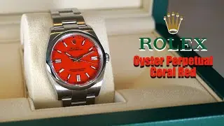Распаковка и обзор 4k Rolex Oyster Perpetual Coral Red 36 мм 126000 — очень редкие роскошные часы