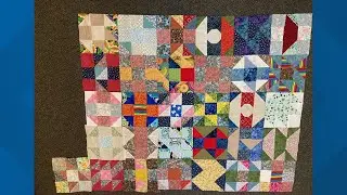 Students use math skills to create a quilt for the homeless