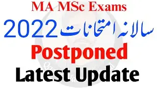 MA MSc Annual Exam 2022 Latest Update
