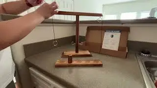 Easy to assemble and fun wooden ring toss brewery game