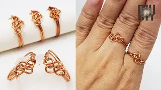 Кольца с узлом Eternity | кельтский стиль | Как сделать | Ручной работы | Медная проволока 576