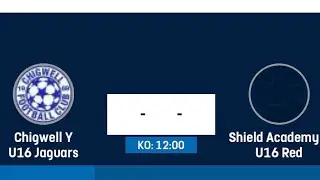 Chigwell U16 Jaguers Vs Shield Academy U16 Red Sunday 18th January 2026