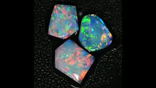 9.2 cts Australian Opal Doublet Stone Rubs, Lightning Ridge #shorts