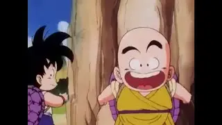 Goku and Krillin Move The Rock (360p English)