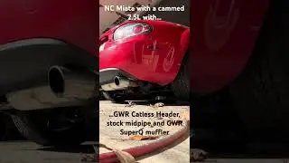 NC Miata with a cammed 2.5L, GWR catless header and GWR SuperQ muffler. Yeah, it&rsquo;s fun&hellip; #ncmiata