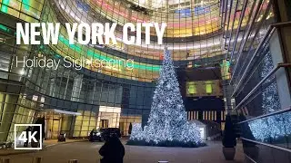 [4K] New York City 🗽 Winter Walk - Lexington, Park, & Madison Avenues at Night [Dec. 2021]