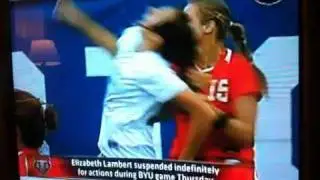 BYU - NM Women's Soccer Hair Pull in Slow Motion