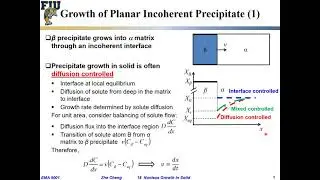 EMA5001 L18-02 Diffusion controlled growth of incoherent precipitate