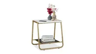 Beistelltisch Metall gold