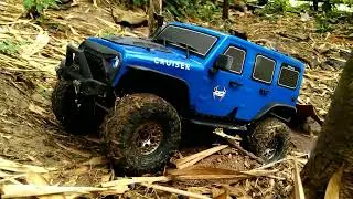 RC RGT EX86100 V2 RC Car Off Road Adventure on the Slippery Riverbank