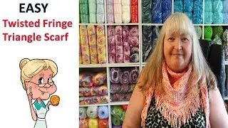 EASY Twisted Fringe Triangle Scarf - Crochet Tutorial