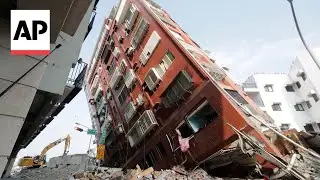 Taiwan emergency teams continue clean-up operation after earthquake