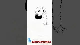 Drawing Roman Reigns: The Greatest Of All Time! 🎨 #WWE