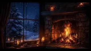 Calming Fireplace Window View #calm #fireplace #windows #views #view 