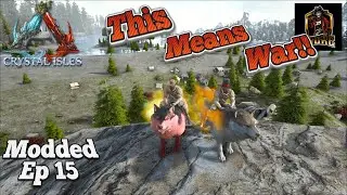 Great Human NPC Tribe Battle!! | Human NPC Mod | Ark: Crystal Isles Modded Ep 15