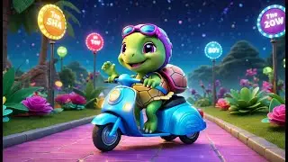 Twinkle Turtle&rsquo;s Magic Scooter | Turtle Song for Kids | Sparkly Ride Adventure Rhyme