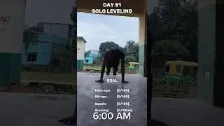 Morning routine solo leveling Day 51/90days...#sololevelingworkout#workoutchallenge#anime