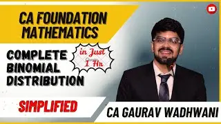 L97 | Binomial | Theoretical Distribution | Statistics | CA foundation ICAI Maths | Lecture 97