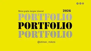 Motion Graphic design showreel (2026 ) portfolio