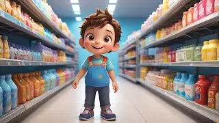 Supermarket Shopping Dash &ndash; Grab, Count, Go! | Grocery Adventure Song for Kids | Learn, Shop & Sing