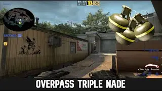 CS:GO Overpass Triple Nade
