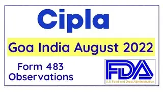 Cipla Goa USFDA 483 Observations