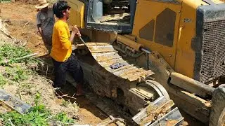 Как отремонтировать звездочку бульдозера CAT D5K XL
