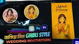 Create TRENDING  Ghibli Style Wedding Invitation Video