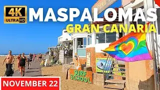 MASPALOMAS to COSTA MELONERAS Gran Canaria November 2022 🔴 Spain Walking Tour