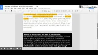 Narrative Introduction: Action-Packed Events (Read Aloud)