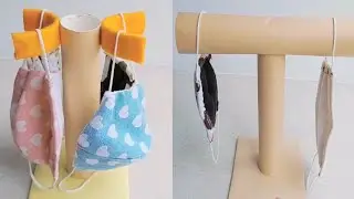 EASY DIY Holder For Face Mask from Tissue Roll!